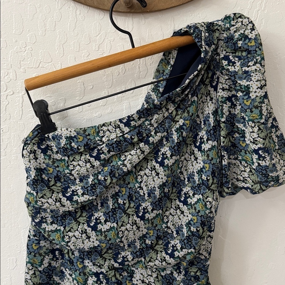 ASTR The Label SANTORINI DRESS Blue Green Yellow MIDI White Small - Picture 4 of 6